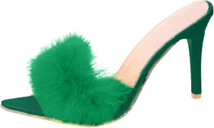 Womens Sandals Open Toe Clear Heels Rhinestones Slingback Wedding Shoes Pointed Toe High Heel Wedding Heels