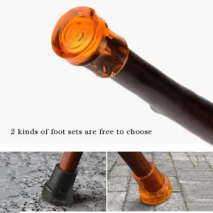 Wooden Cane Walking Stick Elderly Crutches,Older Crutches,Solid Wood Walking Stick,Whole Wood Carving Length 86 cm Can Be Cutted If Needed Wood Canes (Color : D)