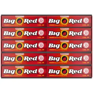 WRIGLEY'S BIG RED Chewing Gum Bulk Pack, 5 Sticks Per Pack (40 Total Packs)