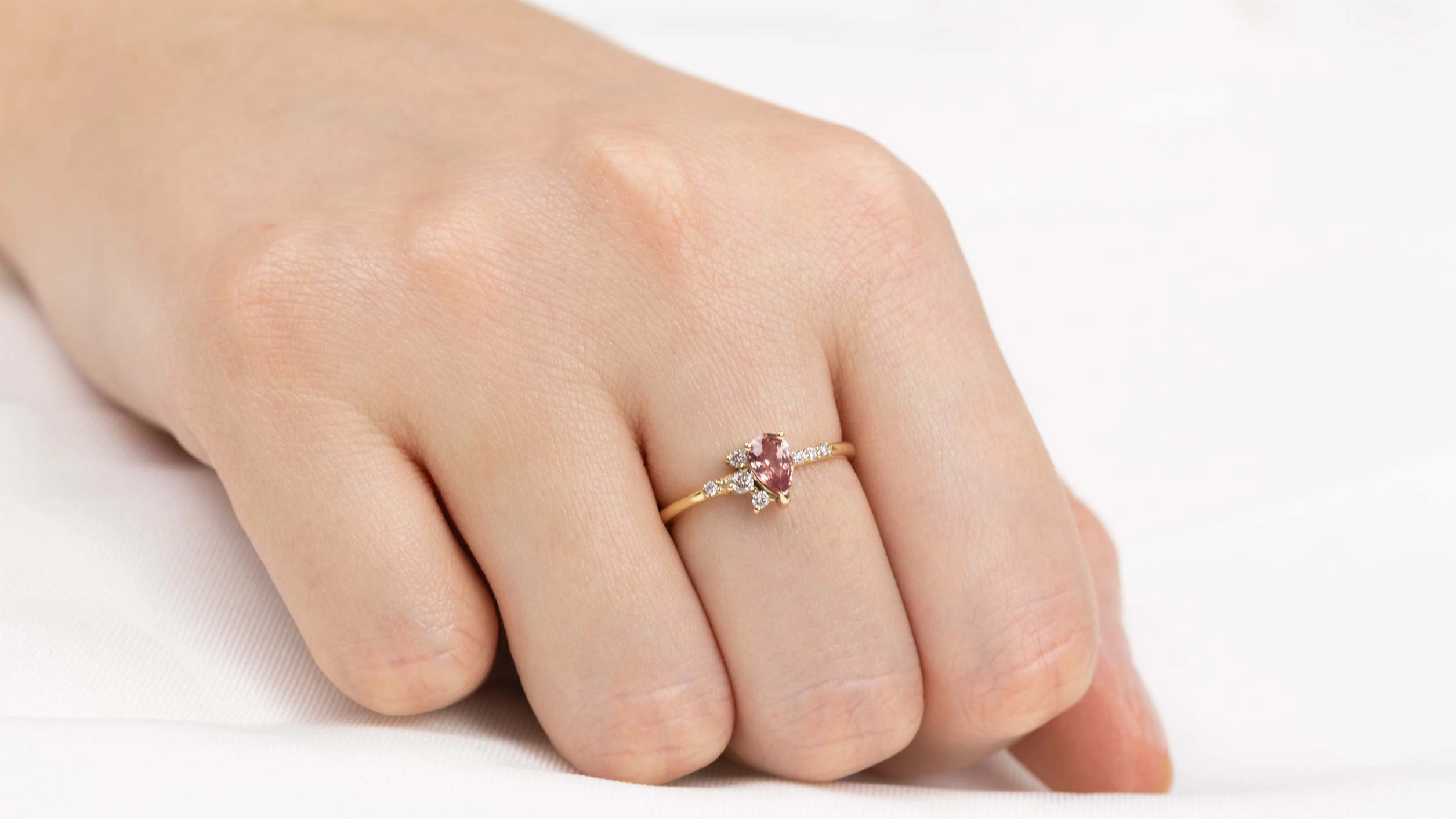 Yahli Pink Sapphire Cluster Ring