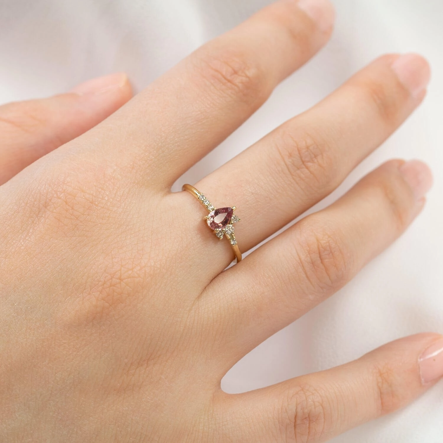 Yahli Pink Sapphire Cluster Ring