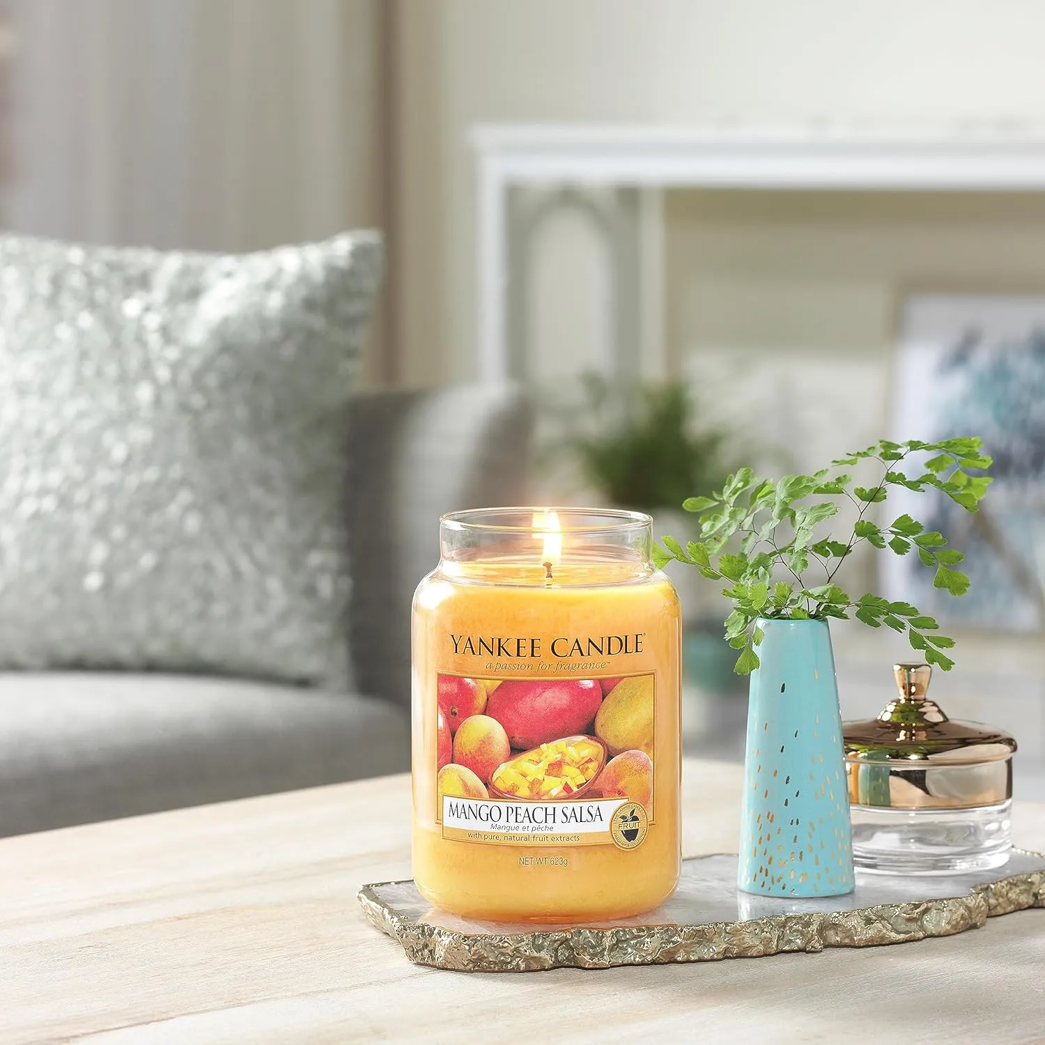 YANKEE CANDLE jar large Mango Peach Salsa YSDMPS