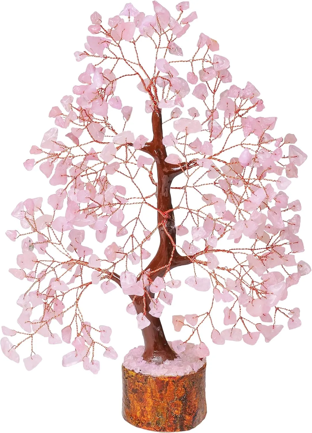 YATSKIA Rose Quartz Tree of Life, Chakra Wire Bonsai, Feng Shui Money Tree for Positive Energy, Home Office Decor, Spiritual Gift, Meditation Accessories