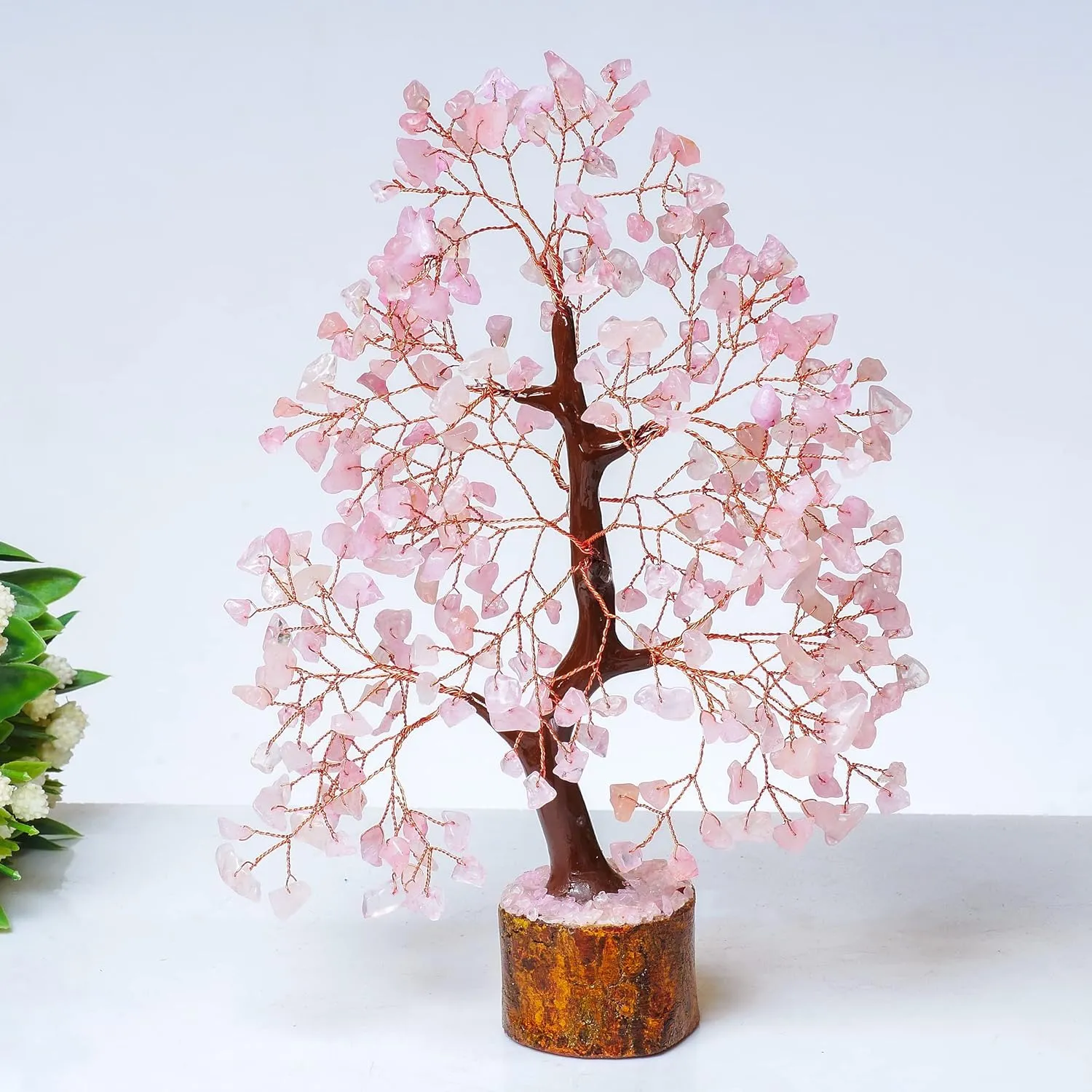 YATSKIA Rose Quartz Tree of Life, Chakra Wire Bonsai, Feng Shui Money Tree for Positive Energy, Home Office Decor, Spiritual Gift, Meditation Accessories