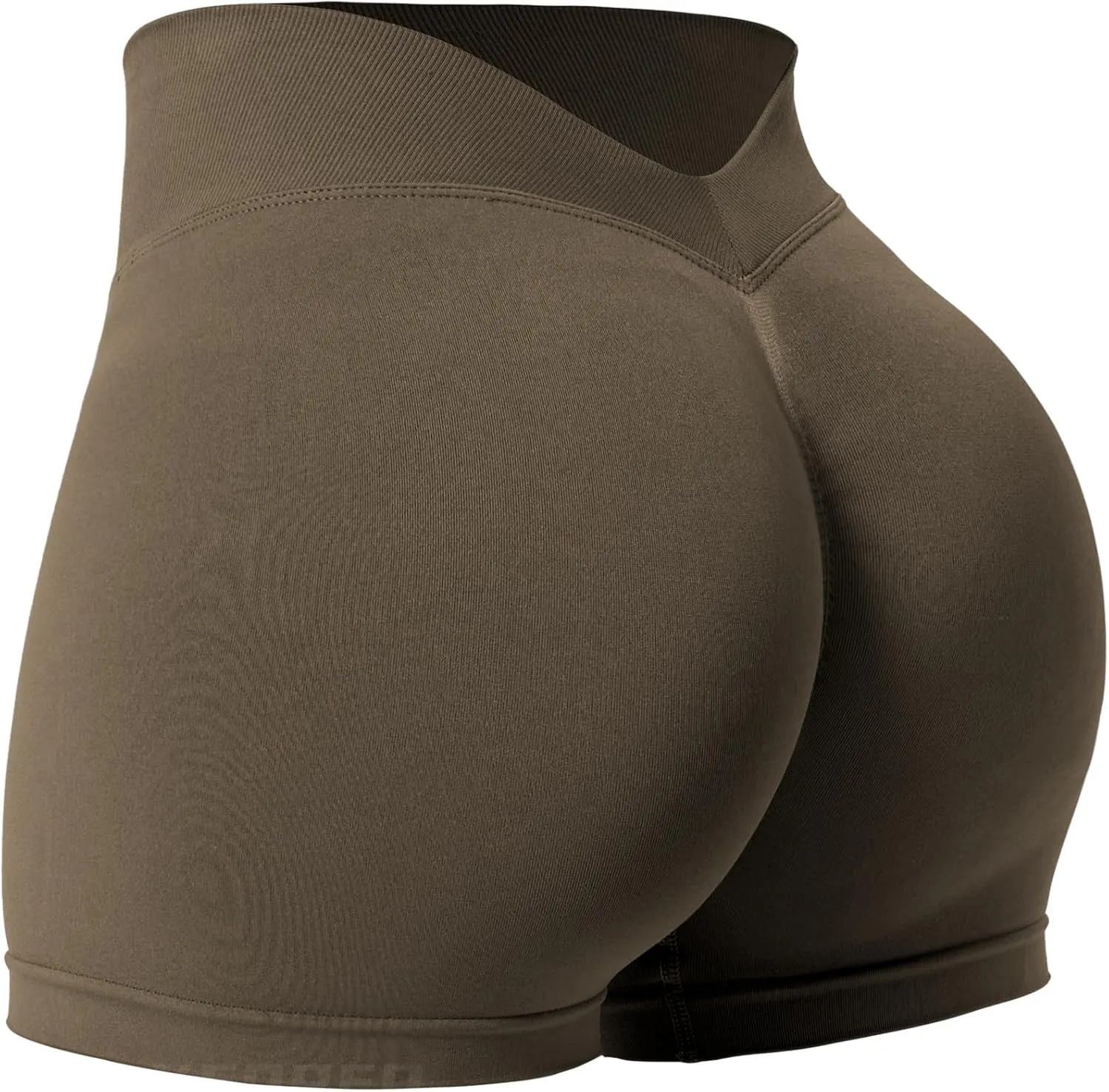 YEOREO Workout Scrunch Shorts Women V Back Gym Butt Lifting Liz High Waisted Seamless Shorts