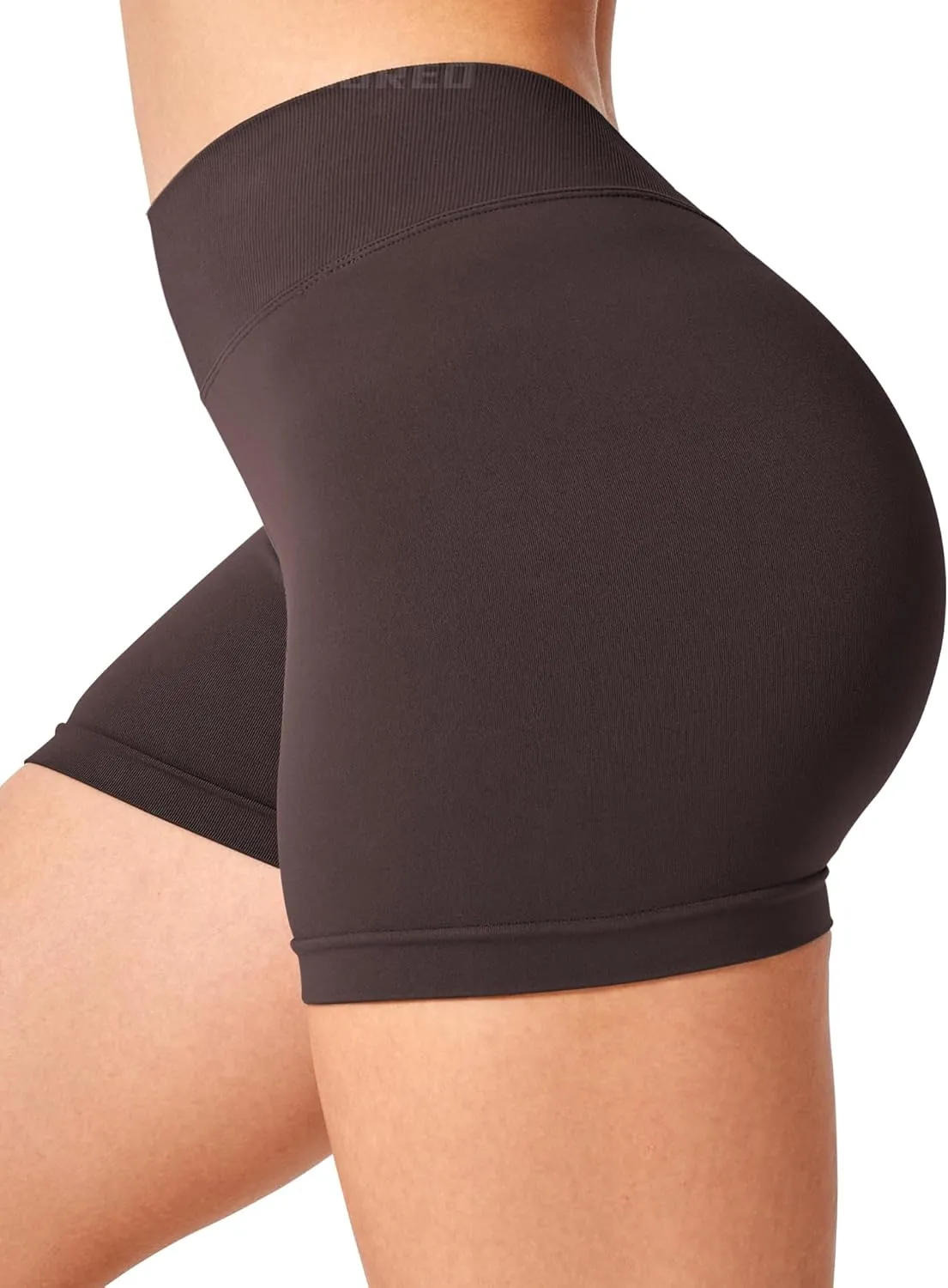 YEOREO Workout Scrunch Shorts Women V Back Gym Butt Lifting Liz High Waisted Seamless Shorts