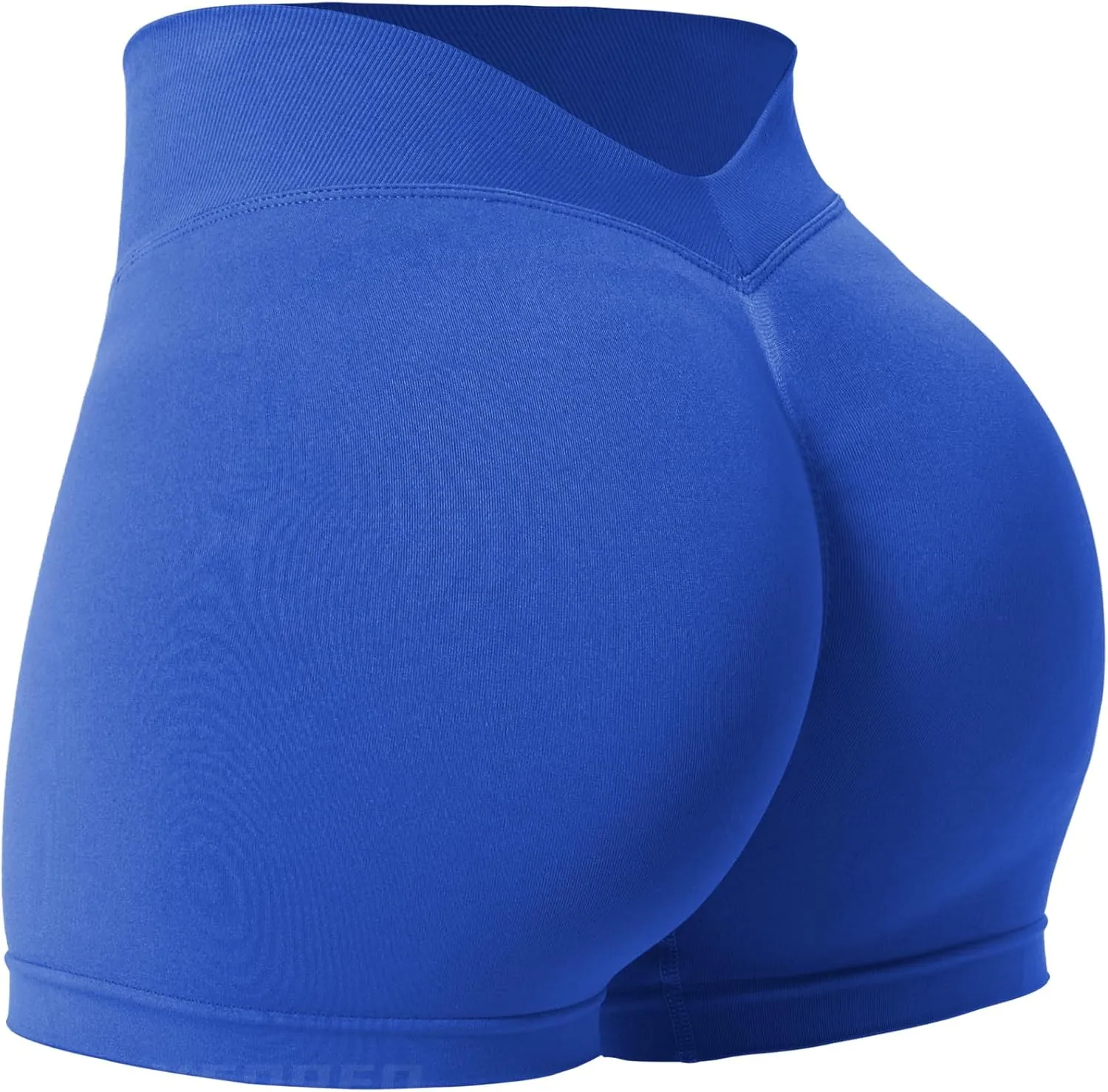 YEOREO Workout Scrunch Shorts Women V Back Gym Butt Lifting Liz High Waisted Seamless Shorts