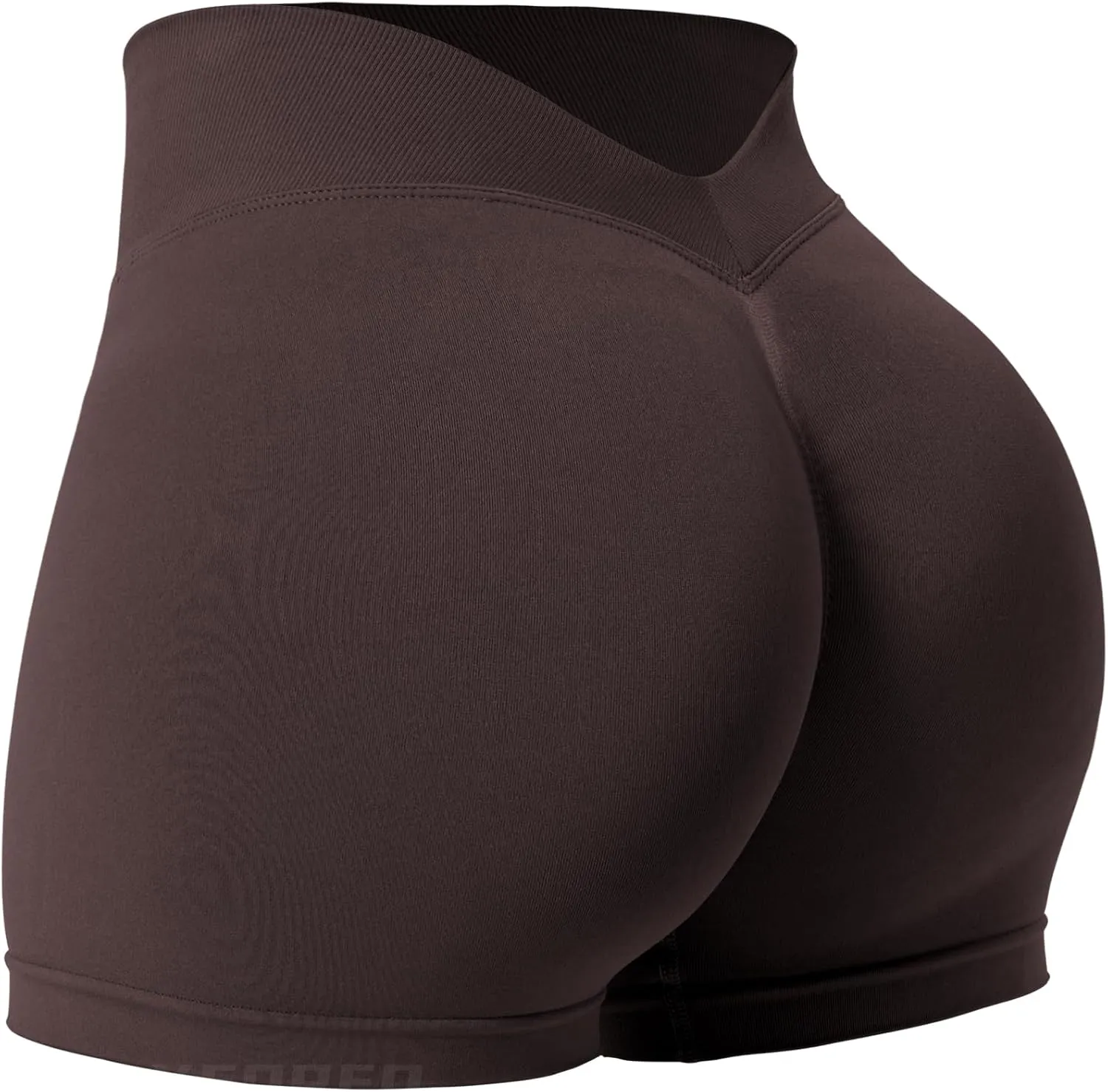 YEOREO Workout Scrunch Shorts Women V Back Gym Butt Lifting Liz High Waisted Seamless Shorts