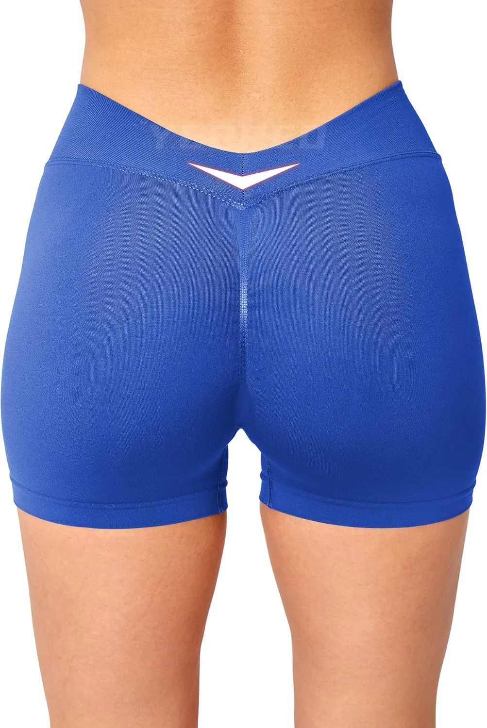 YEOREO Workout Scrunch Shorts Women V Back Gym Butt Lifting Liz High Waisted Seamless Shorts