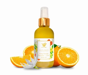 Ylang Orange Blossom   Oud Luxury Body Oil – Organic with Tropical Oils for Hydrated, Youthful Skin – Anti-Aging, Collagen-Boosting After Shower for Women – 4 oz