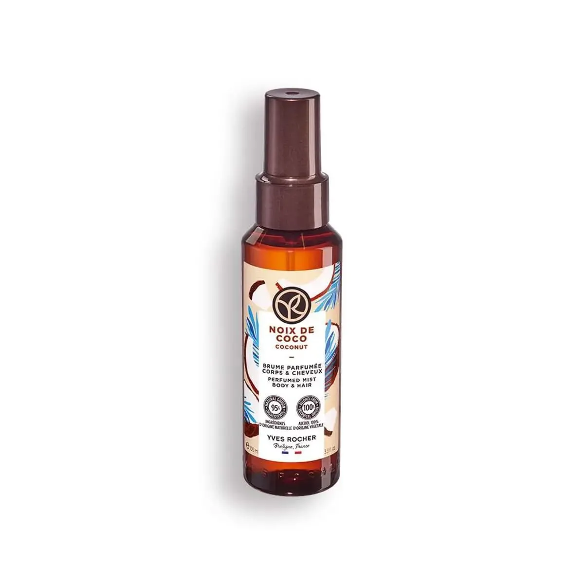 Yves Rocher Sweet Coconut Hair and Body Spray Long Lasting Mist Women 100 ml./3.3 fl.oz.