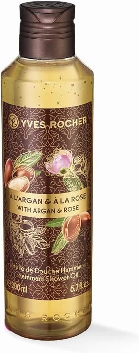 Yves Rocher Hammam Shower Oil with Argan and Rose, 200 ml./6.7 fl.oz.