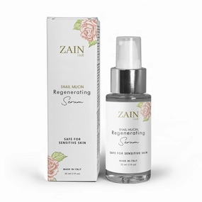 ZAIN1 Snail Mucin Regenerating Face Serum with Hyaluronic Acid and Damascus Rose for Anti-Aging, Hydration and Radiance