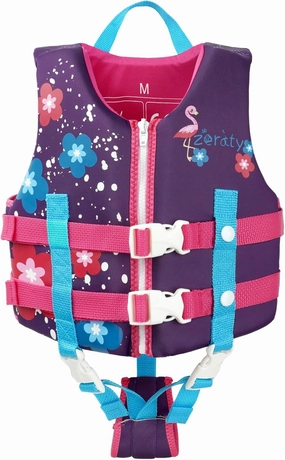 Zeraty Toddler Swim Vest Neoprene Kids Float Jacket Swimming Aid for Children Girls and Boys 20-30-40-50-60-70-80Lbs with Dual Adjustable Safety Straps